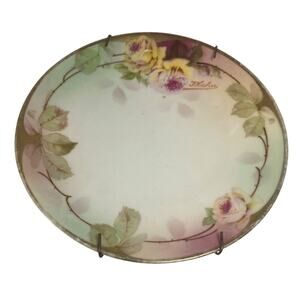 Antique Royal Rudolstadt Hand Painted Floral Plate 6" Prussian (Austria)